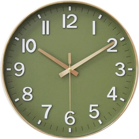 Wall Clocks Battery Operated,12 inch Silent Non Ticking Modern Wall Clock - Picture 1 of 6